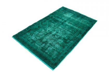 Carpetido Design Vintage Rug Turquoise Green in 160x100 (3 / 7)
