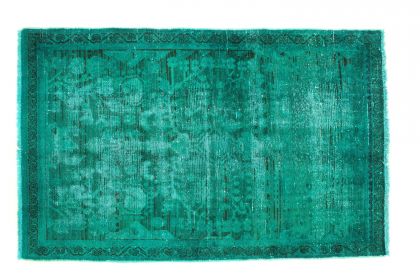 Carpetido Design Vintage Rug Turquoise Green in 160x100 (4 / 7)