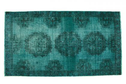 Carpetido Design Vintage-Teppich Türkis Grün in 190x110 (5 / 6)