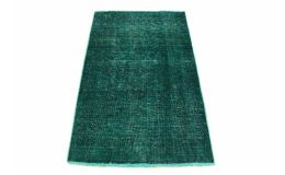 Carpetido Design Vintage Rug Turquoise Green in 140x90