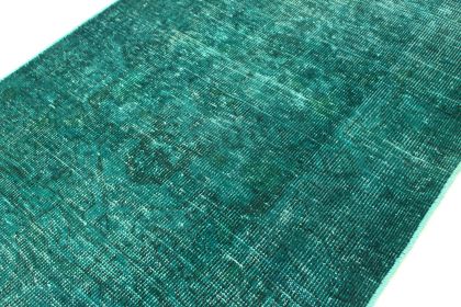 Carpetido Design Vintage Rug Turquoise Green in 140x90 (4 / 6)