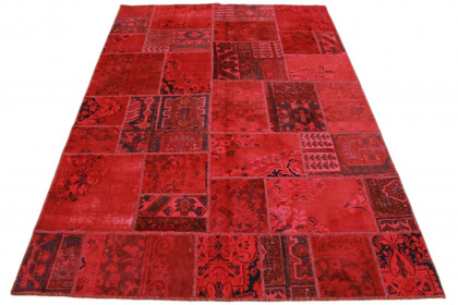 Patchwork Teppich Rot in 240x160cm (1 / 4)