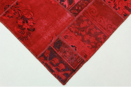 Patchwork Teppich Rot in 240x160cm (2 / 4)