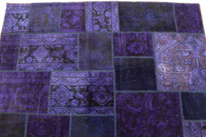 Patchwork Rug Purple in 240x160cm (4 / 4)