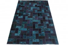 Patchwork Teppich Lila Blau in 250x160cm