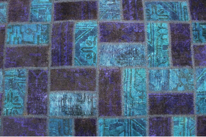 Patchwork Teppich Lila Blau in 250x160cm (4 / 4)