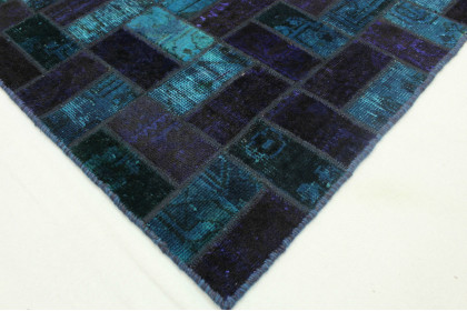 Patchwork Teppich Lila Blau in 250x160cm (2 / 4)