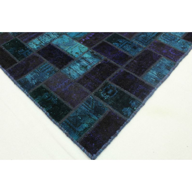 Purple Patchwork Rug Patchwork Rug Purple Blue in 250x160cm (1001-2159) - carpetido.de