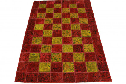 Patchwork Rug Red Curry in 240x160cm