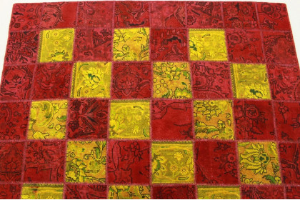 Patchwork Teppich Rot Curry in 240x160cm (3 / 4)