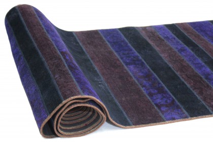 Patchwork Rug Runner Red Purple Black in 1040x120cm (12 / 16)