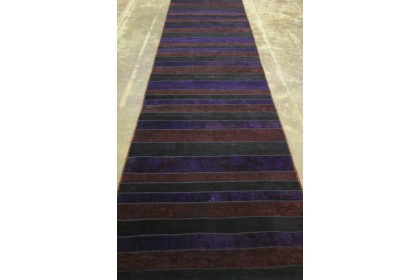 Patchwork Rug Runner Red Purple Black in 1040x120cm (3 / 16)
