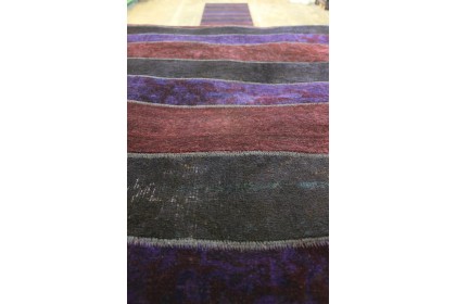 Patchwork Rug Runner Red Purple Black in 1040x120cm (8 / 16)