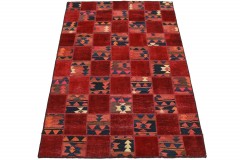 Patchwork Rug Red in 200x140cm