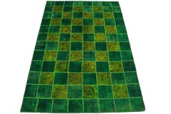 Patchwork Rug Green in 244x160cm