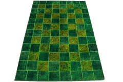 Patchwork Rug Green in 244x160cm