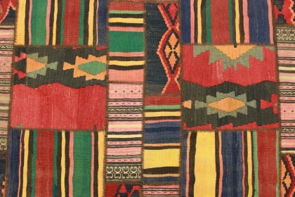 Kelim Patchwork Teppich Rosa in 250x170cm (4 / 5)