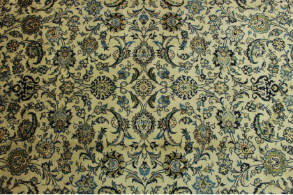 Kashan Rug Green Blue Beige in 390x280cm (2 / 8) Kashan Rug Green Blue Beige in 390x280cm (2 / 8)