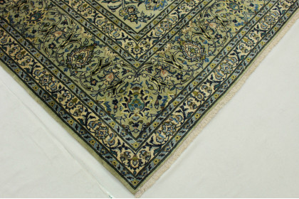 Kashan Rug Green Blue Beige in 390x280cm (6 / 8) Kashan Rug Green Blue Beige in 390x280cm (6 / 8)