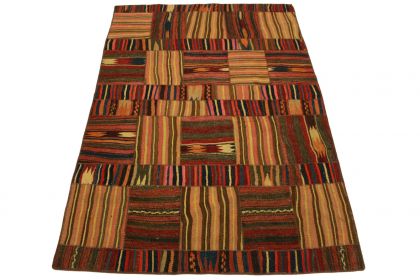 Kilim Patchwork Rug Brown Rose in 250x170cm (1 / 4)