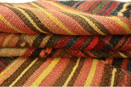 Kilim Patchwork Rug Brown Rose in 250x170cm (4 / 4)