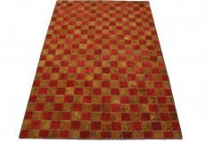 Patchwork Teppich Rot Curry in 260x170cm