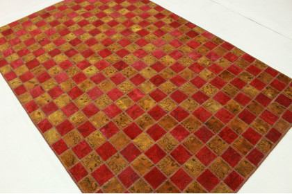 Patchwork Rug Red Curry in 260x170cm (3 / 4)