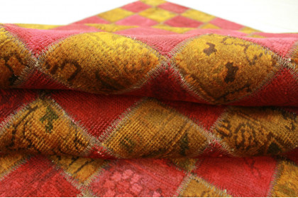 Patchwork Rug Red Curry in 260x170cm (4 / 4)