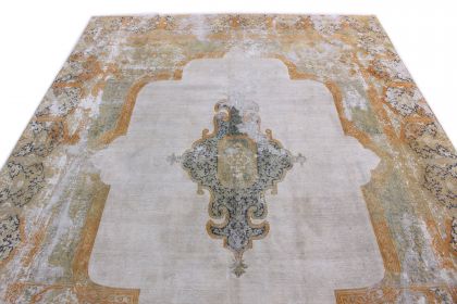 Carpetido Design Vintage-Teppich Beige Sand in 380x280 (4 / 10)
