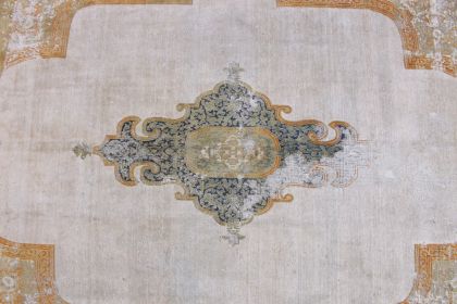 Carpetido Design Vintage-Teppich Beige Sand in 380x280 (5 / 10)