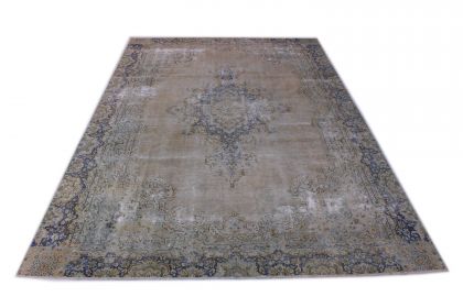 Carpetido Design Vintage-Teppich Beige Sand Blau in 370x250 (7 / 12)