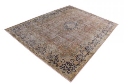 Carpetido Design Vintage-Teppich Beige Sand Blau in 410x310 (3 / 10)