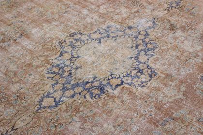 Carpetido Design Vintage-Teppich Beige Sand Blau in 410x310 (7 / 10)