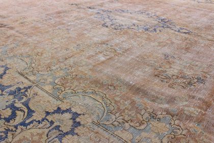 Carpetido Design Vintage-Teppich Beige Sand Blau in 410x310 (8 / 10)