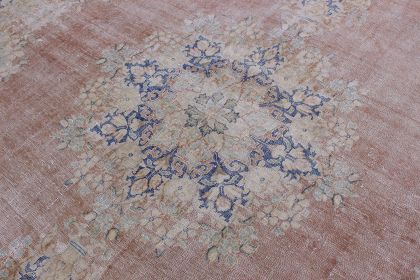 Carpetido Design Vintage-Teppich Beige Sand Blau in 420x280 (7 / 13)
