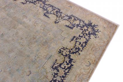 Carpetido Design Vintage Rug Beige Sand Blue in 390x290 (9 / 11)