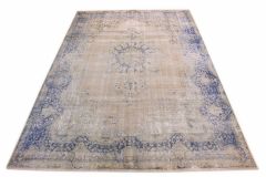 Carpetido Design Vintage Rug Beige Sand Blue in 390x270