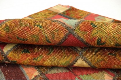 Patchwork Rug Red Curry in 300x200cm (2 / 4)