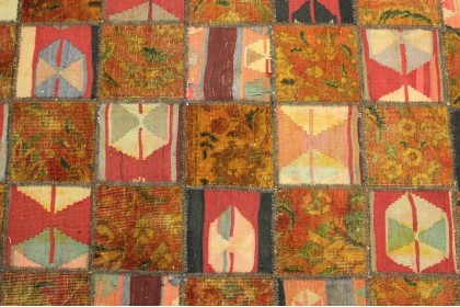 Patchwork Rug Red Curry in 300x200cm (3 / 4)
