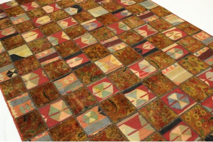 Patchwork Rug Red Curry in 300x200cm (4 / 4)