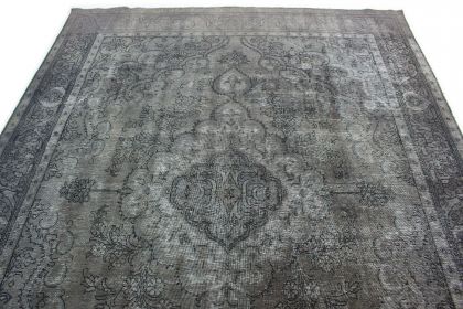 Carpetido Design Vintage-Teppich Grau Schwarz in 390x300 (2 / 8)