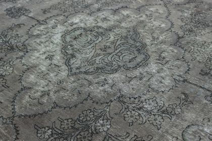 Carpetido Design Vintage-Teppich Grau Schwarz in 390x300 (7 / 8)