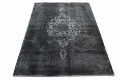Carpetido Design Vintage-Teppich Grau Schwarz in 260x160