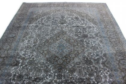 Carpetido Design Vintage-Teppich Grau Schwarz in 390x280 (2 / 11)