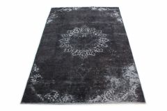 Carpetido Design Vintage-Teppich Grau Schwarz in 270x170
