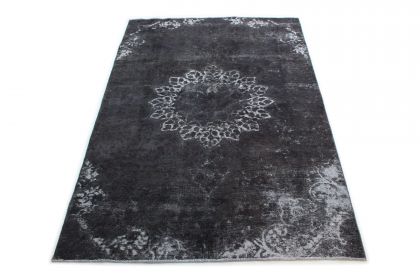 Carpetido Design Vintage Rug Gray Black in 270x170