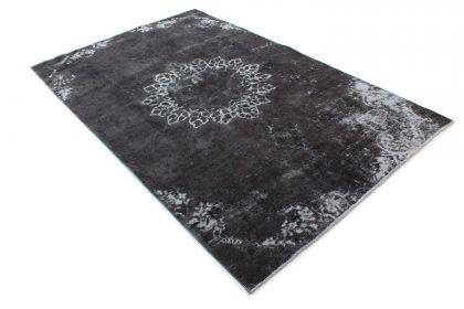 Carpetido Design Vintage-Teppich Grau Schwarz in 270x170 (3 / 6)