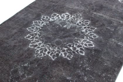 Carpetido Design Vintage-Teppich Grau Schwarz in 270x170 (5 / 6)