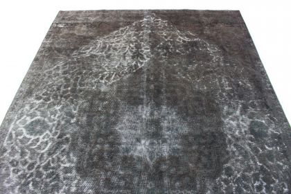 Carpetido Design Vintage-Teppich Grau Schwarz in 340x230 (2 / 10)
