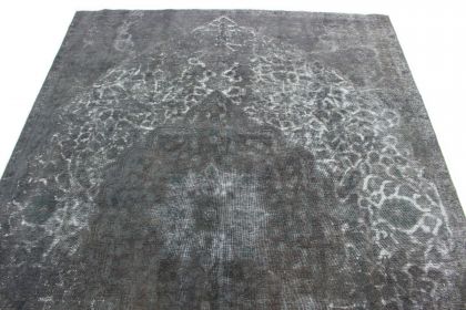 Carpetido Design Vintage-Teppich Grau Schwarz in 340x230 (4 / 10)